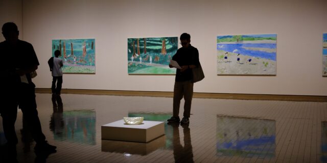 【開催中】原良介「サギ子とフナ子　光のそばで」が平塚市美術館にて始まりました